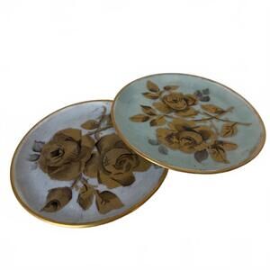 Schumann porcelain decorative plates signed by M. Jahn, 1961.